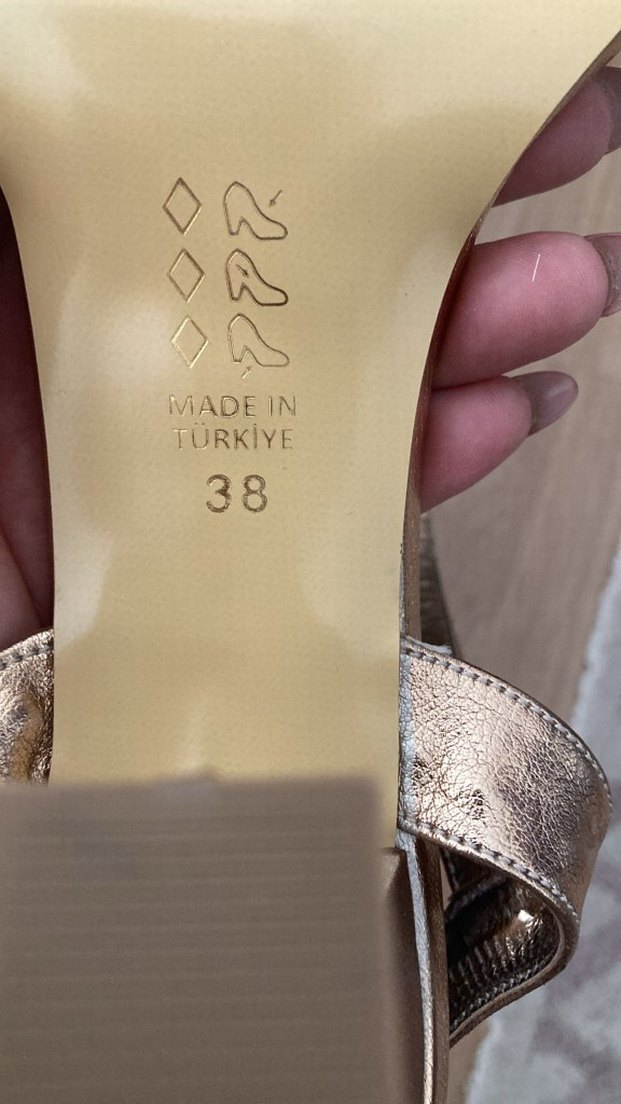 bronz renk abiye ayakkabı - Görsel 2