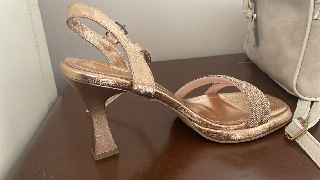 bronz renk abiye ayakkabı - Görsel 3