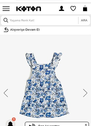 Koton bebek elbise