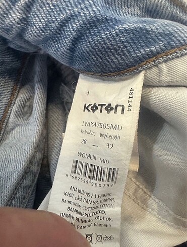 28 Beden mavi Renk Kot pantolon