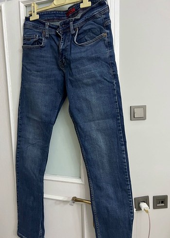 Hugo Boss Koyu Mavi Slim Fit Denim Jean