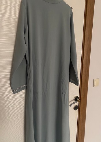 Gri Uzun Kollu Salaş Kadın Elbise - Görsel 2