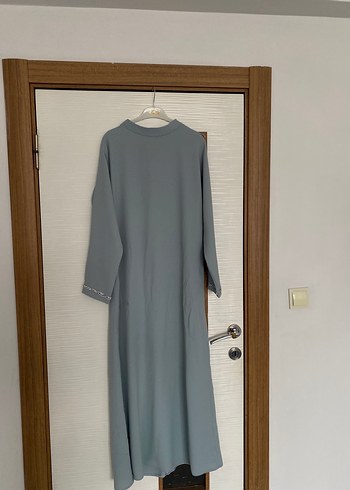 Gri Uzun Kollu Salaş Kadın Elbise - Görsel 3