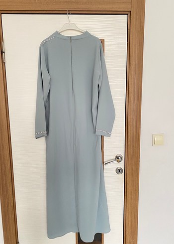 Gri Uzun Kollu Salaş Kadın Elbise - Görsel 4
