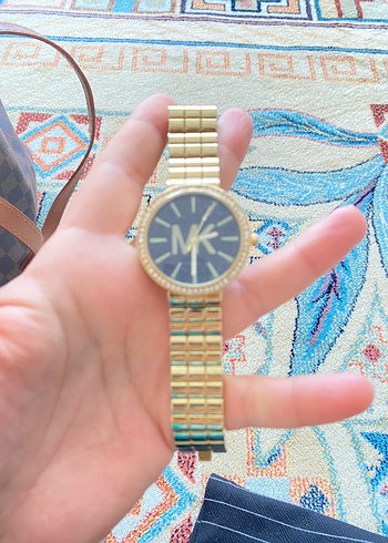 Altın Renkli Kadın Saat, Kayışlı - Görsel 2