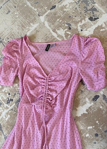 H&M Pembe Kısa Elbise