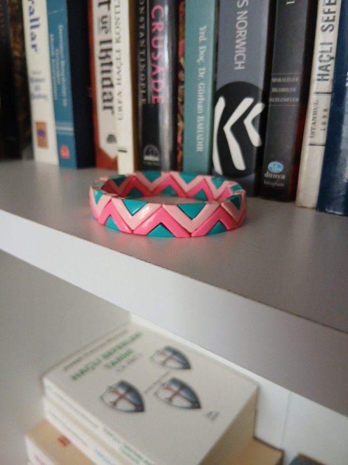 Elastik Porselen Kaplama Zigzag Bileklik - Görsel 3