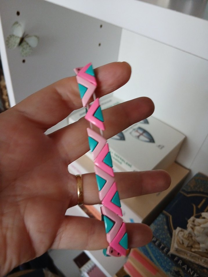 Elastik Porselen Kaplama Zigzag Bileklik - Görsel 4