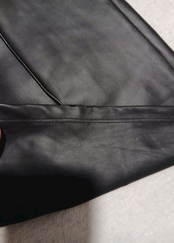 Koton Siyah Suni Deri Bağcıklı Eşofman Altı - Görsel 9
