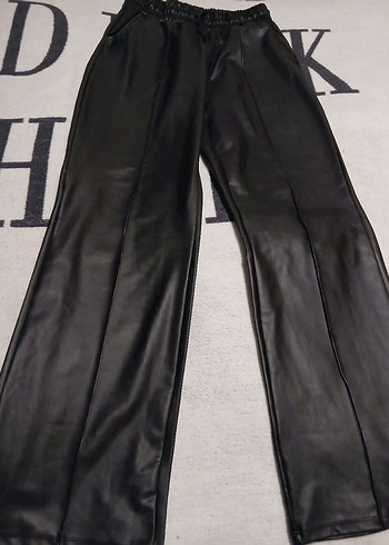 Koton Siyah Suni Deri Bağcıklı Eşofman Altı - Görsel 4