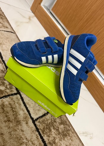 Erkek Çocuk Mavi Cırtlı Spor Ayakkabı