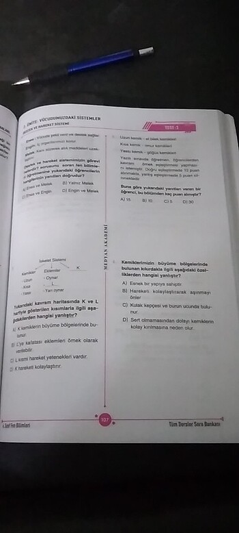  6. SINIF TÜM DERSLER TEST KİTABI