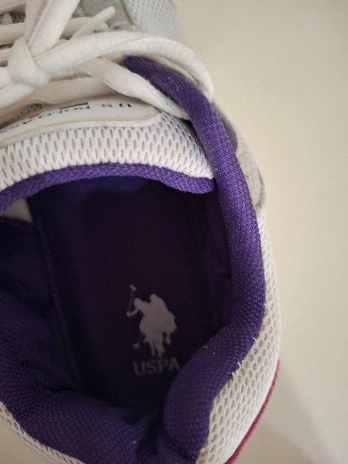 Beyaz Gri Bağcıklı Spor Kadın Sneakers - Görsel 2