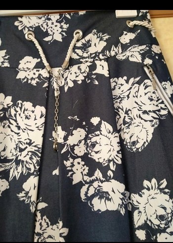 Kadın Lacivert Baskılı Uzun Etek - Görsel 3