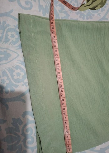 Yeşil Salaş Bohem Kadın Kumaş Pantolon - Görsel 3