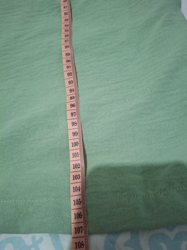 Yeşil Salaş Bohem Kadın Kumaş Pantolon - Görsel 5