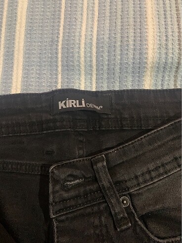 30 Beden siyah Renk Kirli denim siyah pantalon