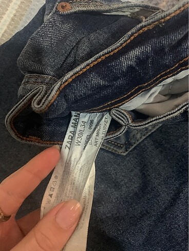 30 Beden mavi Renk Zara man kot jeans