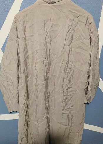 Bej Uzun Kollu Kadın Salaş Robe - Görsel 3