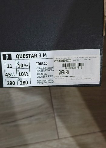 Siyah Beyaz Erkek Koşu Ayakkabısı - Görsel 5