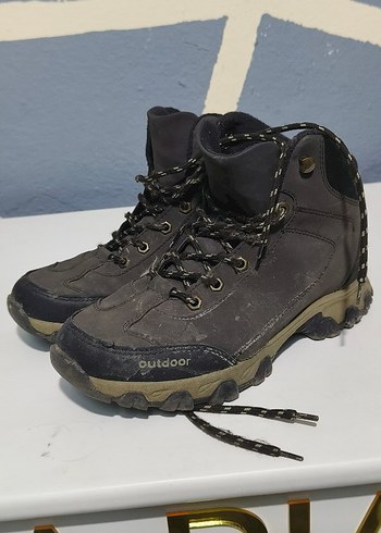 Erkek Gri Kahverengi Bağcıklı Outdoor Bot defolu - Görsel 2