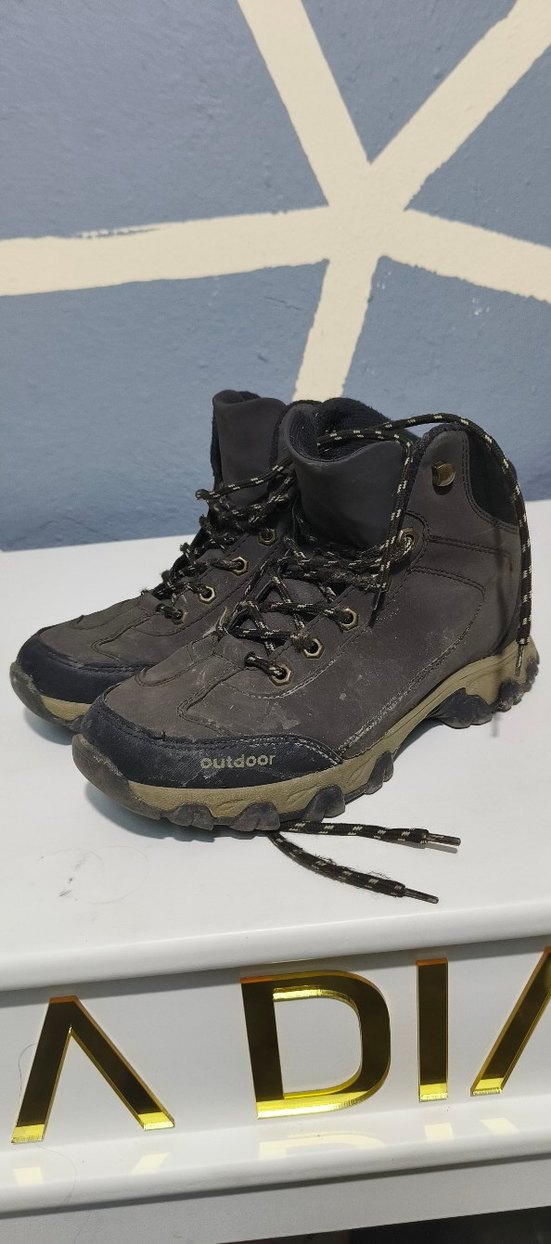 Erkek Gri Kahverengi Bağcıklı Outdoor Bot defolu - Görsel 2