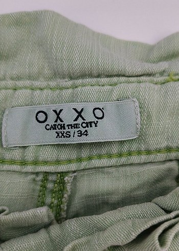 Kemerli Yeşil  Keten Şort - Görsel 3