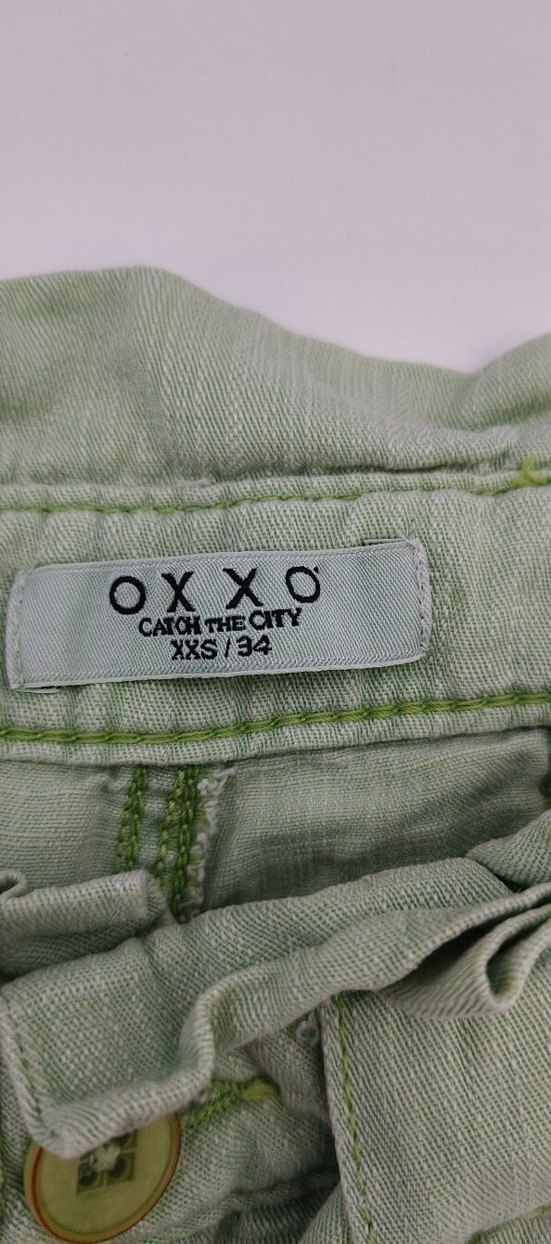 Kemerli Yeşil  Keten Şort - Görsel 3