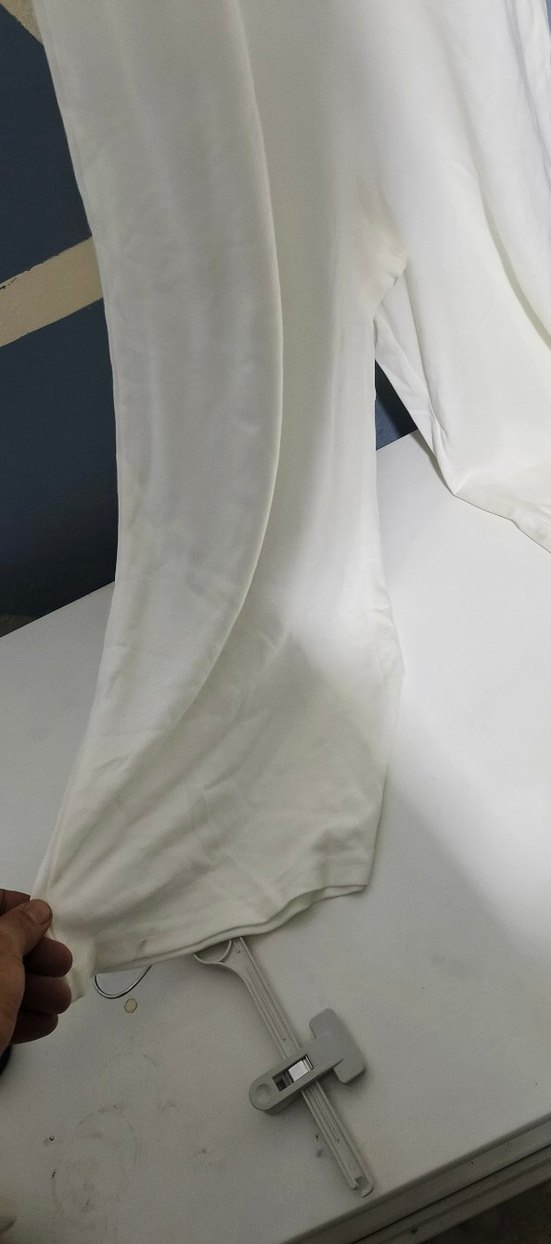 Beyaz Drapeli Uzun Kadın Tulum - Görsel 2