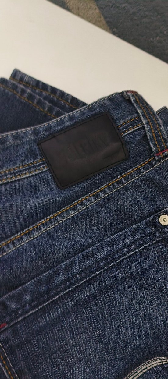 Kadın Mavi Midi Denim Kemerli Pantolon - Görsel 3