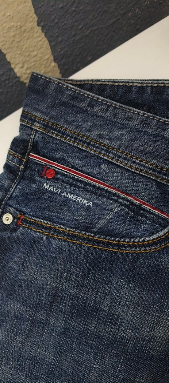 Kadın Mavi Midi Denim Kemerli Pantolon - Görsel 2