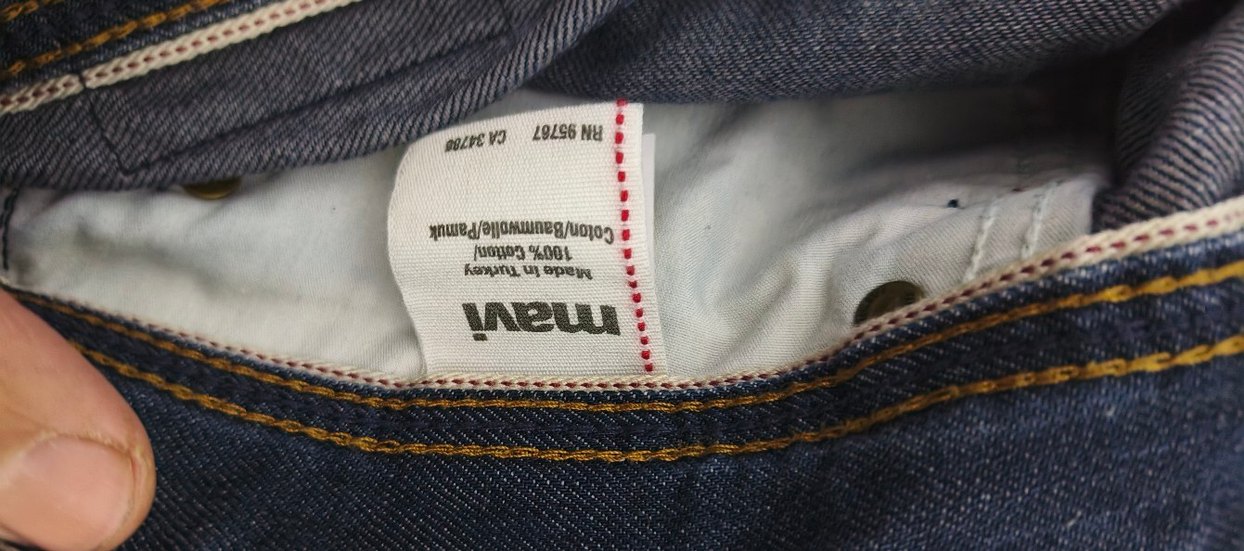 Kadın Mavi Midi Denim Kemerli Pantolon - Görsel 4