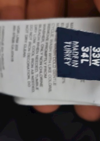 Erkek Lacivert Düğmeli Denim Pantolon - Görsel 5