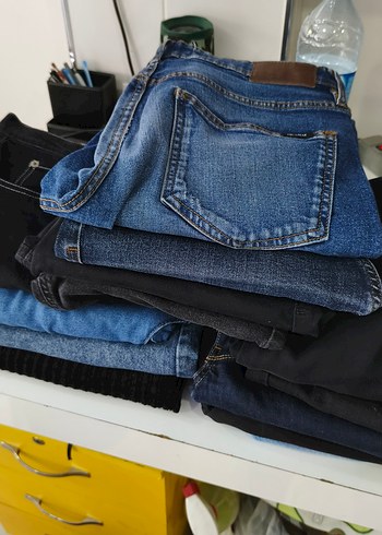 Diğer Kadın Mavi Kot Pantolon Regular Fit Midi Boy