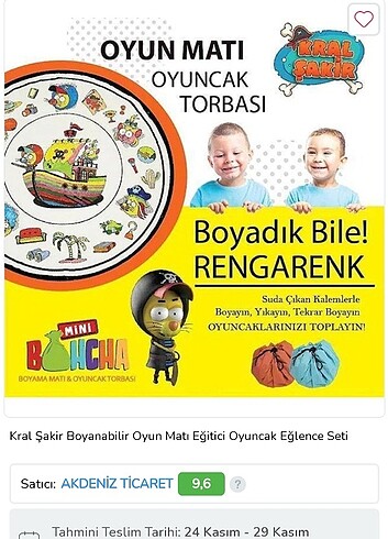  Beden Orjinal kral şakir oyun matı 