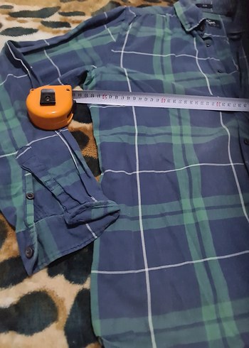 Ekose mavi yeşil erkek gömlek mavi marka - Görsel 3