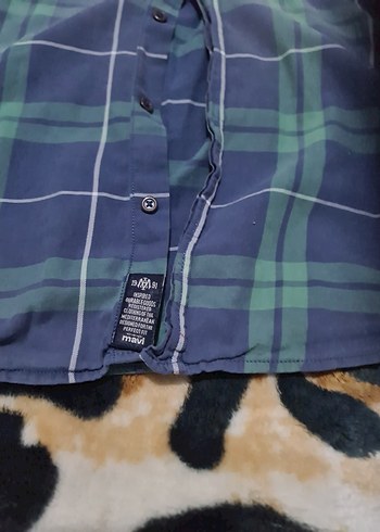 Ekose mavi yeşil erkek gömlek mavi marka - Görsel 4