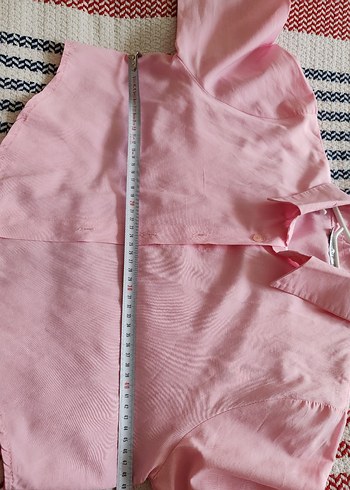Pembe crop Gömlek - Görsel 5