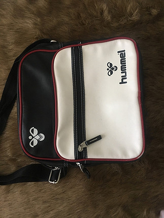Hummel çapraz çanta siyah beyaz bordo