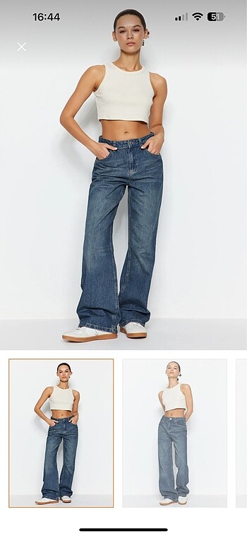 yuksek bel jean