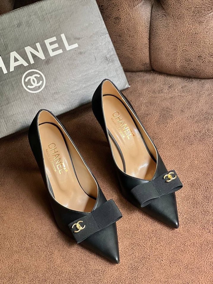 Siyah Tokalı Chanel Stiletto Topuklu Kadın Ayakkabı - Görsel 3