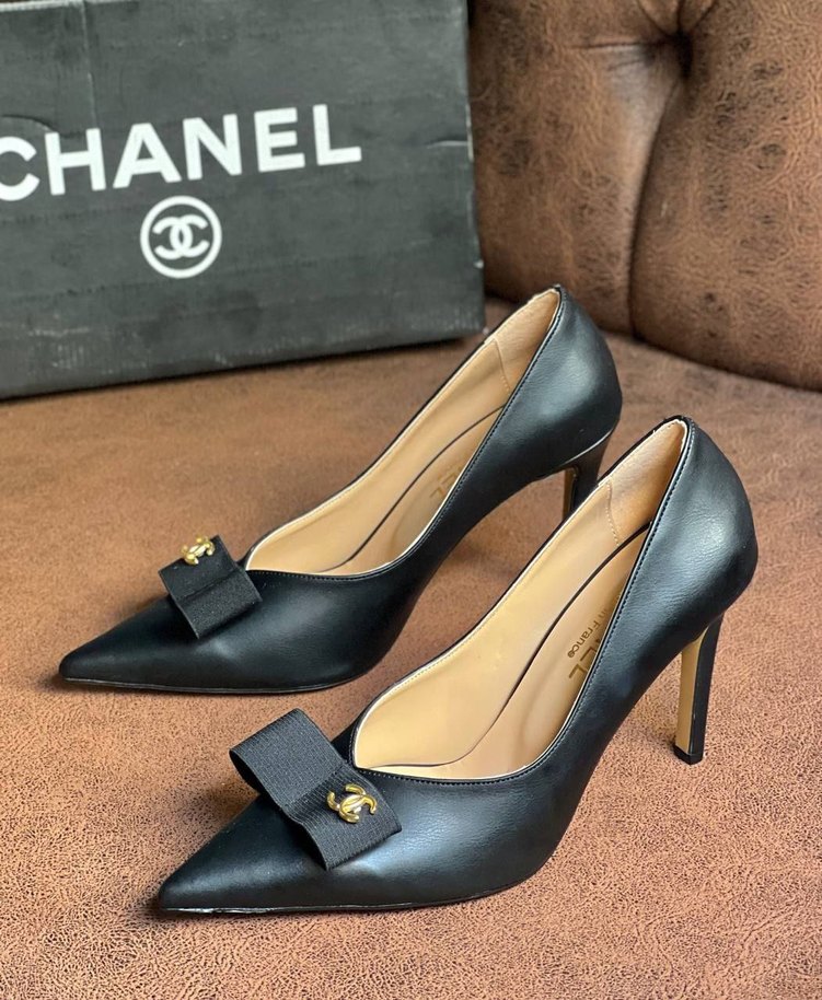 Siyah Tokalı Chanel Stiletto Topuklu Kadın Ayakkabı - Görsel 2