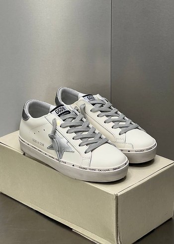 Gri Detaylı Beyaz Platform golden goose - Görsel 3