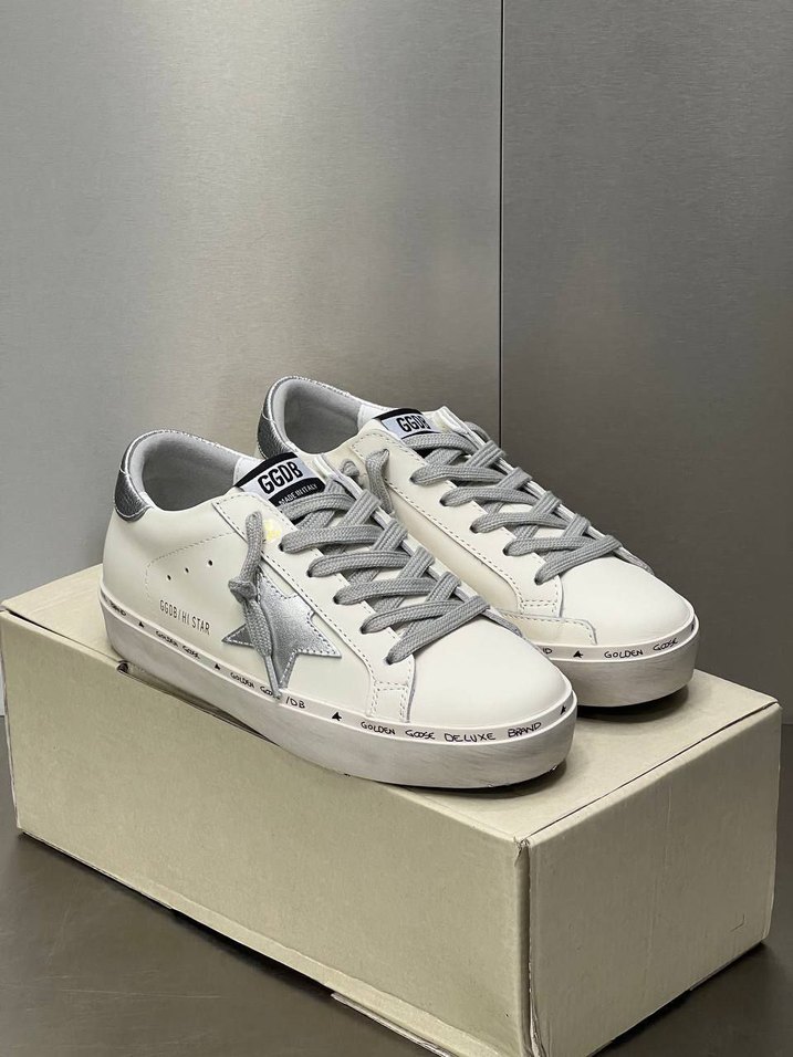 Gri Detaylı Beyaz Platform golden goose - Görsel 3