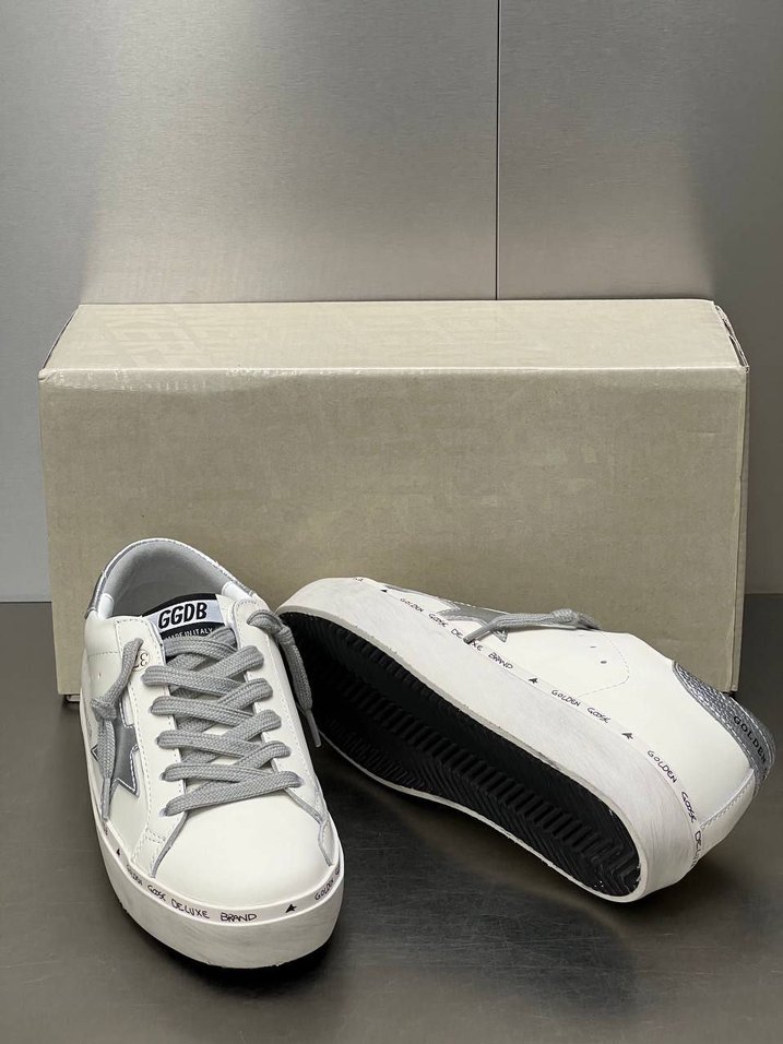 Gri Detaylı Beyaz Platform golden goose - Görsel 5