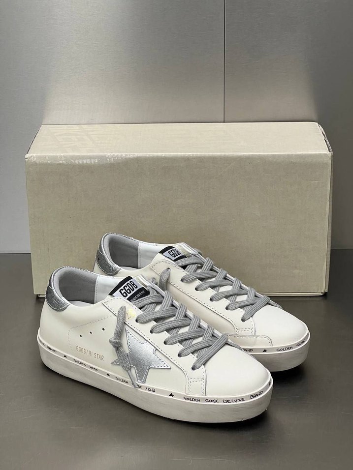 Gri Detaylı Beyaz Platform golden goose - Görsel 2