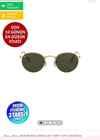 Parlak Altın Renkli Klasik Kadın Güneş Gözlüğü - Görsel 4