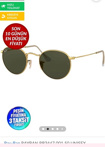 Parlak Altın Renkli Klasik Kadın Güneş Gözlüğü - Görsel 3