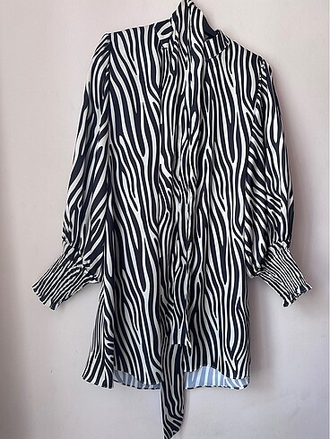 Zebra Desen Elbise