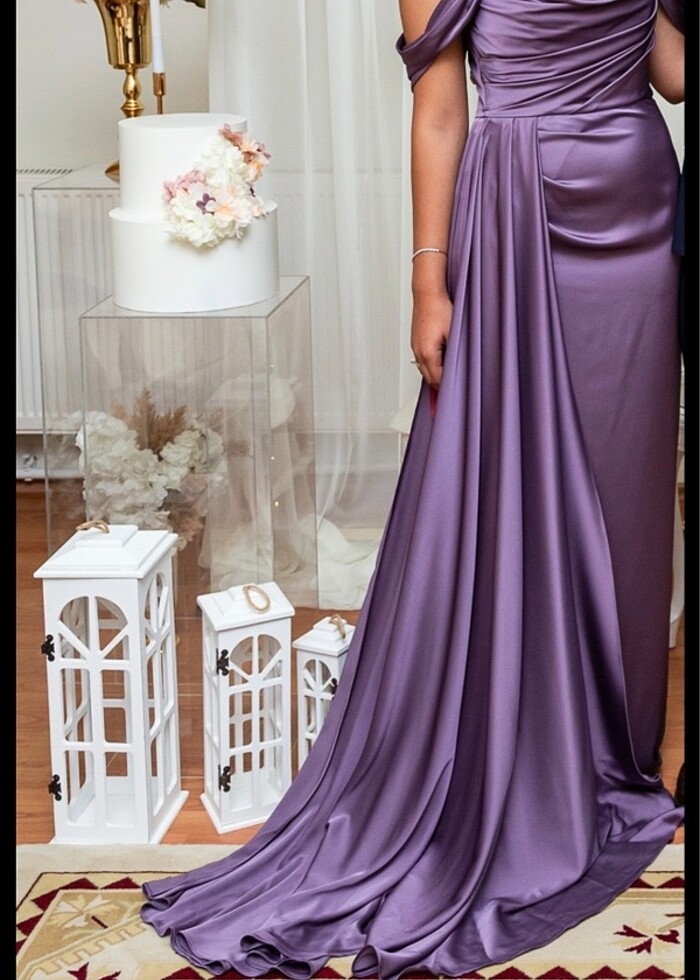 Mor Abiye Elbise - Görsel 2